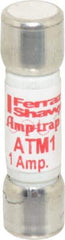 Ferraz Shawmut - 600 VAC/VDC, 1 Amp, Fast-Acting General Purpose Fuse - Clip Mount, 1-1/2" OAL, 100 at AC/DC kA Rating, 13/32" Diam - Caliber Tooling