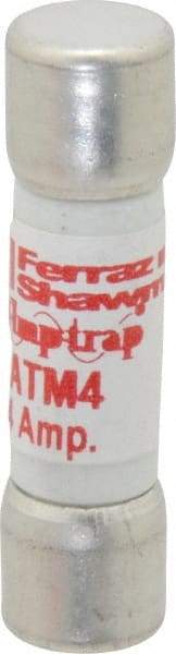 Ferraz Shawmut - 600 VAC/VDC, 4 Amp, Fast-Acting Midget Fuse - Clip Mount, 1-1/2" OAL, 100 at AC/DC kA Rating, 13/32" Diam - Caliber Tooling