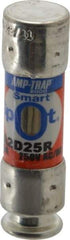 Ferraz Shawmut - 250 VAC/VDC, 25 Amp, Time Delay General Purpose Fuse - Clip Mount, 51mm OAL, 100 at DC, 200 at AC kA Rating, 9/16" Diam - Caliber Tooling