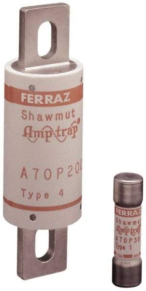 Ferraz Shawmut - 650 VDC, 700 VAC, 50 Amp, Fast-Acting Semiconductor/High Speed Fuse - Bolt-on Mount, 4-3/8" OAL, 100 at AC/DC kA Rating, 1" Diam - Caliber Tooling