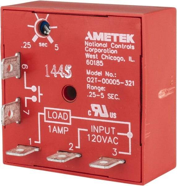 NCC - 5 Pin, Time Delay Relay - 1 at Resistive or Inductive Load Contact Amp, 120 VAC, On Board Trimpot - Caliber Tooling