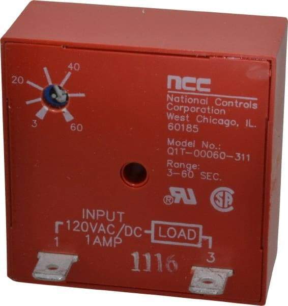 NCC - 2 Pin, Time Delay Relay - 1 at Resistive or Inductive Load Contact Amp, 120 VAC/VDC, On Board Trimpot - Caliber Tooling