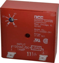 NCC - 2 Pin, Time Delay Relay - 1 at Resistive or Inductive Load Contact Amp, 120 VAC/VDC, On Board Trimpot - Caliber Tooling