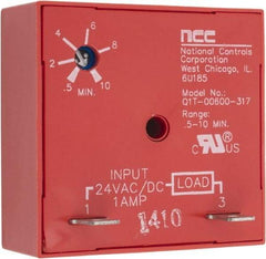 NCC - 2 Pin, Time Delay Relay - 1 at Resistive or Inductive Load Contact Amp, 24 VAC/VDC, On Board Trimpot - Caliber Tooling