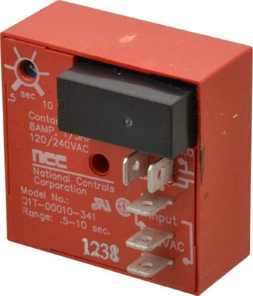 NCC - 5 Pin, SPDT Time Delay Relay - 8 at 250 VAC Resistive Load Contact Amp, 120 VAC, On Board Trimpot - Caliber Tooling