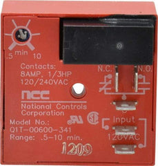 NCC - 5 Pin, SPDT Time Delay Relay - 8 at 250 VAC Resistive Load Contact Amp, 120 VAC, On Board Trimpot - Caliber Tooling