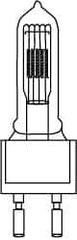 Philips - 750 Watt, 120 Volt, Halogen Miniature & Specialty T9 Lamp - Medium Bi-Pin Base, 750 to 1599 Equivalent Range, Neutral (3,000 to 3,699), 5-1/2" OAL - Caliber Tooling