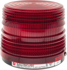 Federal Signal Corp - 12 VDC, 3R NEMA Rated, Strobe Tube, Red, Strobe Light - 80 Flashes per min, 5-1/2 Inch Diameter, 5-1/16 Inch High, IP66 Ingress Rating, Surface Mount - Caliber Tooling