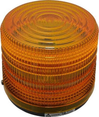 Federal Signal Corp - 12 VDC, 3R NEMA Rated, Strobe Tube, Amber, Strobe Light - 80 Flashes per min, 5-1/2 Inch Diameter, 5-1/16 Inch High, IP66 Ingress Rating, Surface Mount - Caliber Tooling