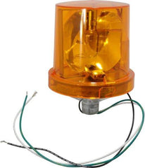 Federal Signal Corp - 4X NEMA Rated, 120 VAC, 0.22 Amp, 25 Watt, Rotating Beacon Incandescent Light - 1/2 Inch Mounted Size x Pipe Mounted, 7-1/4 Inch High, 5-1/2 Inch Diameter, 90 Flashes per min, Includes Lamp - Caliber Tooling