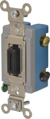 Hubbell Wiring Device-Kellems - 3 Pole, 120 to 277 VAC, 15 Amp, Industrial Grade, Key Lock, Wall and Dimmer Light Switch - 1-5/16 Inch Wide x 4-1/16 Inch High - Caliber Tooling