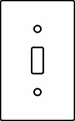 Hubbell Wiring Device-Kellems - 1 Gang, 4-1/2 Inch Long x 2.78 Inch Wide, Standard Switch Plate - Toggle Switch, Brass, Brass - Caliber Tooling