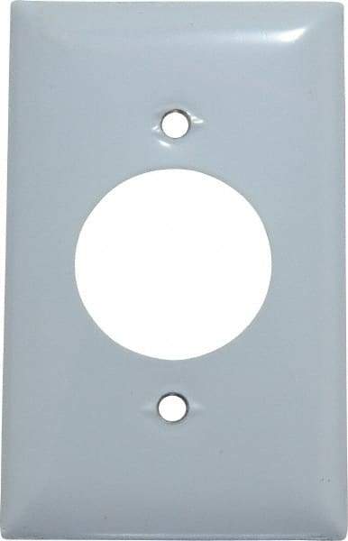 Hubbell Wiring Device-Kellems - 1 Gang, 4-1/2 Inch Long x 2.78 Inch Wide, Standard Outlet Wall Plate - Single Outlet, Metallic, Stainless Steel - Caliber Tooling