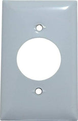 Hubbell Wiring Device-Kellems - 1 Gang, 4-1/2 Inch Long x 2.78 Inch Wide, Standard Outlet Wall Plate - Single Outlet, Metallic, Stainless Steel - Caliber Tooling