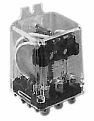 ACI - 8 Pins, 1/2 hp, Square Electromechanical Blade General Purpose Relay - 10 Amp at 240 VAC, DPDT, 230 VAC - Caliber Tooling