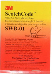 3M - 180 Label, 1/2 Inch Long x 1-1/2 Inch Wide, Write On Book - White Background, Self Laminated - Caliber Tooling