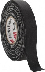 3M - 3/4" x 60', Black Cotton Cloth Electrical Tape - Series 1755, 13 mil Thick, 48 Lb./Inch Tensile Strength - Caliber Tooling