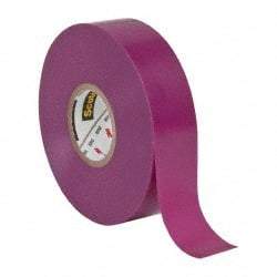 3M - 3/4" x 66', Purple Vinyl Electrical Tape - Series 35, 7 mil Thick, 1,250 V/mil Dielectric Strength, 17 Lb./Inch Tensile Strength - Caliber Tooling