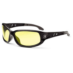 Valkyrie Yellow Lens Black Safety Glasses - Caliber Tooling