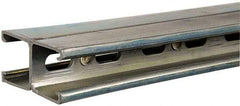 Thomas & Betts - 10' Long x 1-5/8" Wide x 1-5/8" High, 12 Gauge, Strip Steel, Half Slot Framing Channel & Strut - 0.105" Thick, Pre-Galvanized - Caliber Tooling