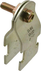 Thomas & Betts - 7/8" Pipe, 16 Gauge" Pipe or Tube Clamp - Gold Galvanized, 650 Lb Capacity - Caliber Tooling