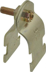 Thomas & Betts - 1" Pipe, 14 Gauge" Pipe or Tube Clamp - Gold Galvanized, 1,000 Lb Capacity - Caliber Tooling