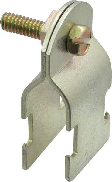 Thomas & Betts - 1/2" Pipe, 14 Gauge" Pipe or Conduit Clamp - Gold Galvanized, Rigid & IMC Conduit - Caliber Tooling