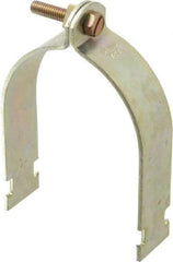 Thomas & Betts - 3-1/2" Pipe, 1/8 Gauge" Pipe or Conduit Clamp - Gold Galvanized, Rigid & IMC Conduit - Caliber Tooling