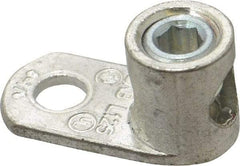 Thomas & Betts - 8-1/0 AWG Noninsulated Lug Connection D Shaped Ring Terminal - 3/8" Stud, 1-1/2" OAL x 47/64" Wide, Tin Plated Copper Contact - Caliber Tooling