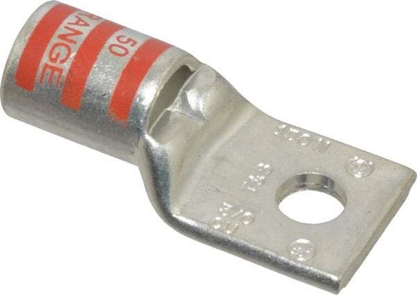 Thomas & Betts - 3/0 AWG Noninsulated Compression Connection Square Ring Terminal - 5/16" Stud, 1.98" OAL x 0.92" Wide, Tin Plated Copper Contact - Caliber Tooling