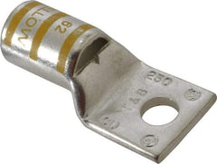 Thomas & Betts - 250 kcmil Wire Noninsulated Compression Connection Square Ring Terminal - 3/8" Stud, 2.28" OAL x 1.13" Wide, Tin Plated Copper Contact - Caliber Tooling