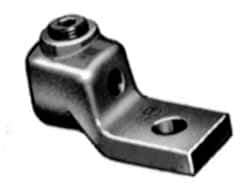 Thomas & Betts - 300-500 kcmil Wire Noninsulated Compression Connection Square Ring Terminal - 1/2" Stud, 3-1/16" OAL x 1-3/8" Wide, Copper Contact - Caliber Tooling