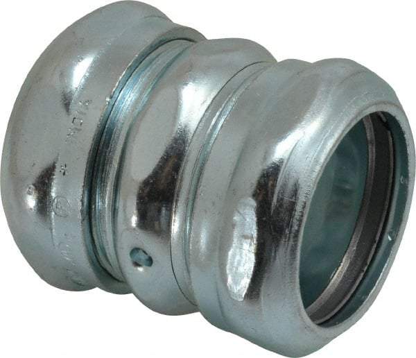 Thomas & Betts - 1-1/4" Trade, Steel Compression EMT Conduit Coupling - Noninsulated - Caliber Tooling