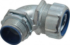 Thomas & Betts - 1" Trade, Malleable Iron Threaded Angled Liquidtight Conduit Connector - Insulated - Caliber Tooling