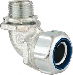 Thomas & Betts - 1/2" Trade, Malleable Iron Threaded Angled Liquidtight Conduit Connector - Noninsulated - Caliber Tooling