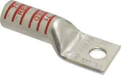 Thomas & Betts - 350 kcmil Wire Noninsulated Compression Connection Square Ring Terminal - 1/2" Stud, 3.68" OAL x 1.36" Wide, Tin Plated Copper Contact - Caliber Tooling