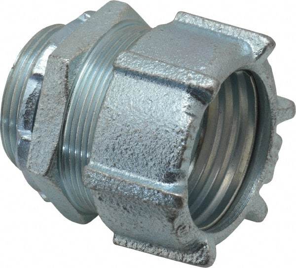 Thomas & Betts - 1-1/4" Trade, Malleable Iron Compression Straight Rigid/Intermediate (IMC) Conduit Connector - Noninsulated - Caliber Tooling