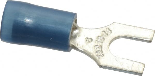 Thomas & Betts - #6 Stud, 18 to 14 AWG Compatible, Partially Insulated, Crimp Connection, Standard Fork Terminal - Caliber Tooling