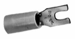 Thomas & Betts - #8 Stud, 22 to 16 AWG Compatible, Partially Insulated, Crimp Connection, Locking Fork Terminal - Caliber Tooling