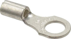 Thomas & Betts - 18-14 AWG Noninsulated Crimp Connection D Shaped Ring Terminal - #10 Stud, 3/4" OAL x 0.31" Wide, Tin Plated Copper Contact - Caliber Tooling