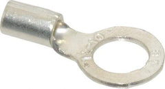 Thomas & Betts - 12-10 AWG Noninsulated Crimp Connection D Shaped Ring Terminal - 5/16" Stud, 0.98" OAL x 1/2" Wide, Tin Plated Copper Contact - Caliber Tooling