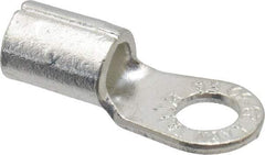 Thomas & Betts - 6 AWG Noninsulated Crimp Connection Circular Ring Terminal - 1/4" Stud, 1.13" OAL x 0.48" Wide, Tin Plated Copper Contact - Caliber Tooling