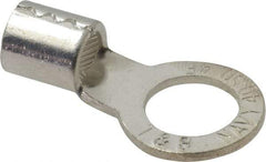 Thomas & Betts - 4 AWG Noninsulated Crimp Connection Circular Ring Terminal - 1/2" Stud, 1.52" OAL x 0.82" Wide, Tin Plated Copper Contact - Caliber Tooling