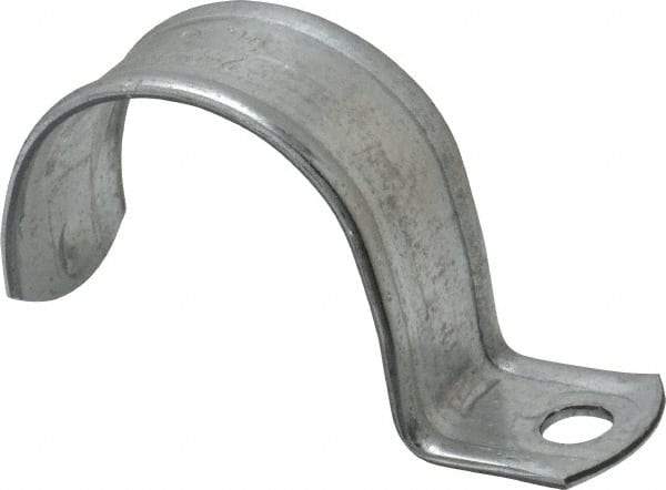 Thomas & Betts - 2" Pipe, Steel, Zinc Plated" Pipe or Conduit Strap - 1 Mounting Hole - Caliber Tooling