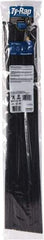 Thomas & Betts - 30" Long Black Nylon Standard Cable Tie - 120 Lb Tensile Strength, 1.52mm Thick, 228.6mm Max Bundle Diam - Caliber Tooling