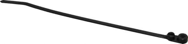 Thomas & Betts - 7.8" Long Black Nylon Mountable Cable Tie - 50 Lb Tensile Strength, 1.4mm Thick, 3-3/8" Max Bundle Diam - Caliber Tooling