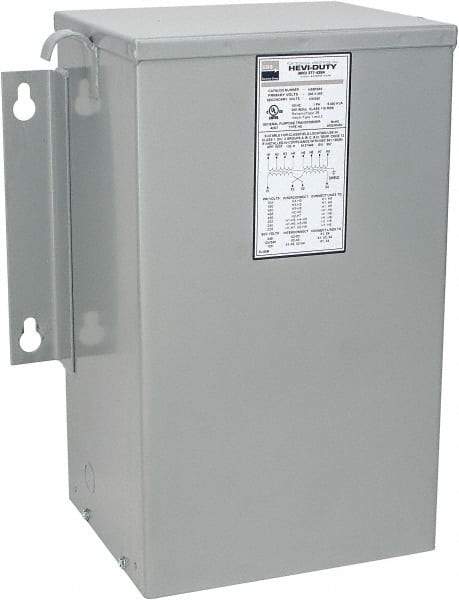 Sola/Hevi-Duty - 1 Phase, 240-480 Volt Input, 120/240 Volt Output, 60 Hz, 5 kVA, General Purpose Transformer - 4, 12, 3R, 4X NEMA Rating, 239°F Temp Rise, 14 Inch Wide x 9 Inch Deep x 17 Inch High, Indoor, Outdoor, Wall Mount - Caliber Tooling