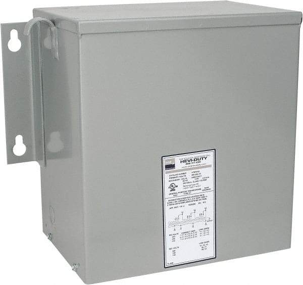 Sola/Hevi-Duty - 3 Phase, 480 Volt Input, 120 Volt Output, 60 Hz, 6 kVA, General Purpose Transformer - 4, 12, 3R, 4X NEMA Rating, 239°F Temp Rise, 16 Inch Wide x 9 Inch Deep x 13 Inch High, Indoor, Outdoor, Wall Mount - Caliber Tooling