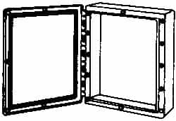 Thomas & Betts - Thermoplastic Standard Enclosure Hinge Flat Cover - NEMA 1, 2, 3, 4, 12, 3S, 3SX, 3X, 4X, 24-1/2" Wide x 30-1/2" High x 11-1/2" Deep - Caliber Tooling