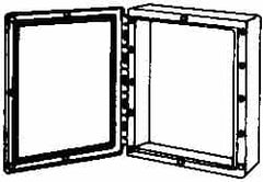 Thomas & Betts - Thermoplastic Standard Enclosure Hinge Flat Cover - NEMA 1, 2, 3, 4, 12, 3S, 3SX, 3X, 4X, 24-1/2" Wide x 30-1/2" High x 11-1/2" Deep - Caliber Tooling